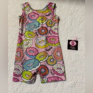 Colorful Donut Print Leotard